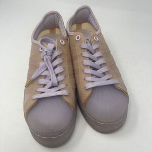 Adidas Women's Superstar Lace-up Jelly Cream & Tan Sneakers Size 7